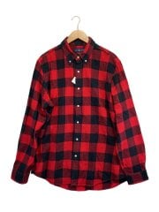 画像：ネルシャツ/XL/コットン/RED/チェック//