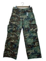 画像：ストレートカモフラージュカーゴパンツ/XS/コットン/KHK/カモフラ