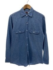 画像：80s/シャンブレーワークシャツ/USA製/14.5/コットン/インディゴ