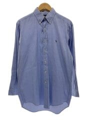 画像：90s/ボタンダウンシャツ/ポニー刺繍/15.5/コットン/BLU