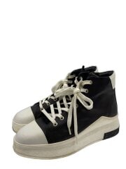 画像：サイドジップスニーカー/厚底/37/BLK/レザー//