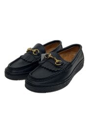 画像：ファットソールビットローファー/38/ブラック/レザー//