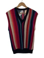 画像：ALPACA STRIPE VEST/FREE/アルパカ/マルチカラー/ストライプ/86181990138