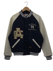 画像：2TONE VARSITY JACKET ALL STARS/M/ウール/ブラック/6122113