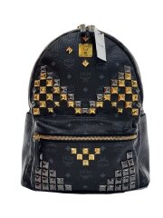 画像：ヴィセトス/スタッズリュック/レザー/ブラック