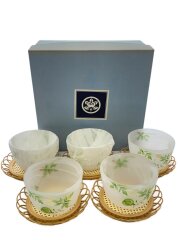 画像：湯呑/5点セット/CLR/227-0162/風船かずら/冷茶碗/茶托付/未使用箱有