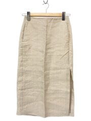 画像：18SS/LINEN GABARDINE SLIT SKIRT/ロングスカート/0/リネン/BEG/a8ss07lg//
