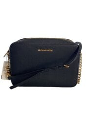 画像：JET SET ITEM LG EW CR/ショルダーバッグ/フェイクレザー/BLK/無地/35T8GTTC