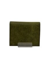 画像：2つ折り財布/レザー/GRN/無地/メンズ