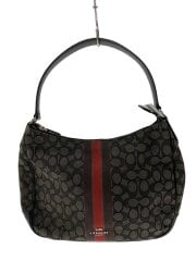 画像：ショルダーバッグ_シグネチャー_ブラウン/キャンバス/BLK