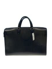 画像：LEATHER BRIEF CASE/レザー/BLK/無地/※カデナ欠品・カギ付属//
