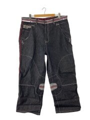 画像：Switching Design Baggy Jeans/ボトム/42/コットン/BLK/無地//