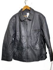 画像：WINLIT/レザージャケット・ブルゾン/XL/レザー/BLK/無地