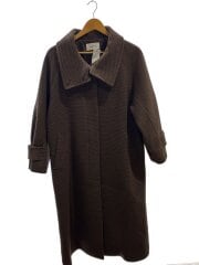 画像：スタンドカラーバルマカンコート/コート/0/ウール/BRW/総柄/FWFC225008