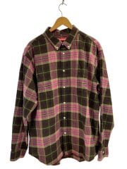 画像：長袖シャツ/XL/コットン/PNK/チェック/25FW/PLAID FLANNEL SHIRTS