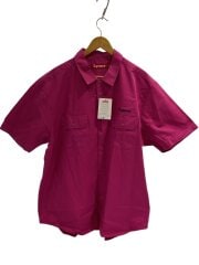 画像：半袖シャツ/XL/コットン/PNK/25SS/RHINESTONE PIN UP S/S WORK SHIRT