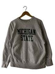 画像：スウェット/L/コットン/GRY/michigan state/80s/首元汚れ有//