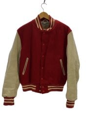 画像：スタジャン/80～90s/革タグM/ウール/RED
