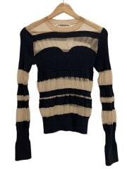画像：BUSTER CUT SEE THROUGH RIB KNIT/FREE/コットン/BEG/31232365203