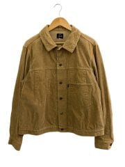 画像：ジャケット/L/コットン/BEG/無地