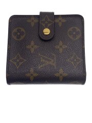 画像：コンパクト・ジップ_モノグラム・キャンバス/PVC/BRW/総柄/レディース