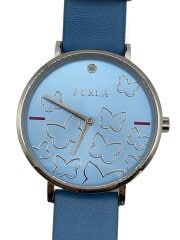 画像：クォーツ腕時計/アナログ/レザー/BLU/BLU