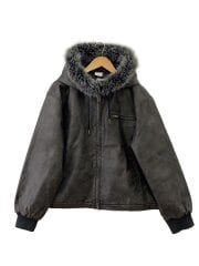 画像：レザージャケット/M/フェイクレザー/BLK/WF013026BW