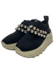 画像：厚底ローカットスニーカー/ビジュー/36/BLK/5E759