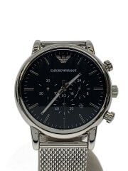 画像：クォーツ腕時計/アナログ/ステンレス/BLK/SLV/AR-1808