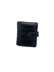 画像：2つ折り財布/レザー/BLK/アニマル/メンズ