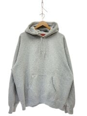 画像：satin applique hoodie/パーカー/XL/コットン/GRY