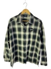 画像：長袖シャツ/S/コットン/BLK/チェック/FCRB-240060