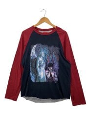 画像：21AW/The Crow Raglan L/S Top/長袖Tシャツ/M/コットン/RED