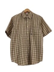 画像：90s/半袖シャツ/L/コットン/GRN/チェック/B12778Q