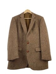 画像：70-80s/EAGLE CLOTHES/テーラードジャケット/USA製/ウール/BRW/ヘリンボーン