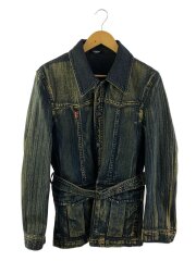 画像：Gジャン/L/デニム/IDG/無地/TJK-4201/第五ボタン取れかけ