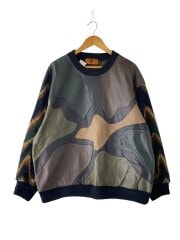 画像：TRUTUS/トップス/レザーニット切替/レザー/マルチカラー/カモフラ//