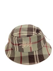 画像：バケットハット/L/コットン/BLU/チェック/メンズ