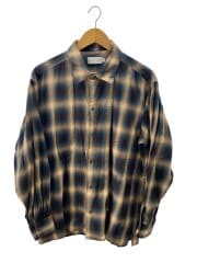 画像：長袖シャツ/3/コットン/BLU/チェック/MA-S-768