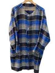 画像：22AW ヘビーチェックフランネルコート/L/コットン/BLU/チェック