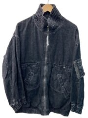 画像：DENIM MA-1/L/コットン/BLK/無地