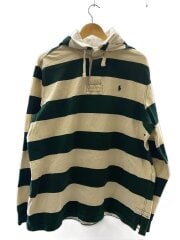 画像：パーカー/XL/コットン/GRN/ストライプ