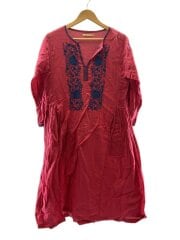 画像：7分袖ワンピース/--/コットン/PNK/171N-W234