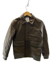 画像：レザージャケット・ブルゾン/S/レザー/BRW/無地/MG-OT02