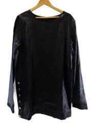 画像：matter of black/長袖Tシャツ/L/リネン/BLK/無地