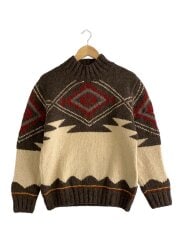 画像：ニット・セーター(厚手)/M/ウール/BRW/総柄//