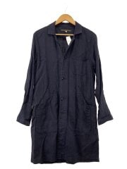 画像：コート/2/リネン/NVY/無地