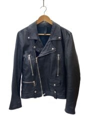 画像：ダブルライダースジャケット/L/羊革/BLK/mmu7es4064