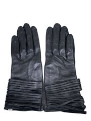 画像：手袋/レザー/BLK/無地/レディース