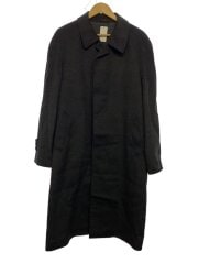 画像：ステンカラーコート/--/カシミア/BLK/無地